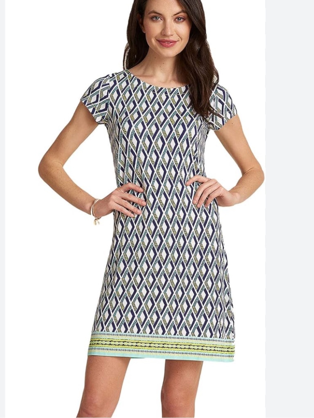 Hatley Geometric Short-Sleeve Shift Dress